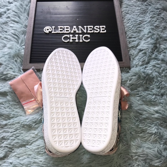 LAST ONE!! New Size 8.5 Puma Pink Floral Sneakers - Picture 5 of 5